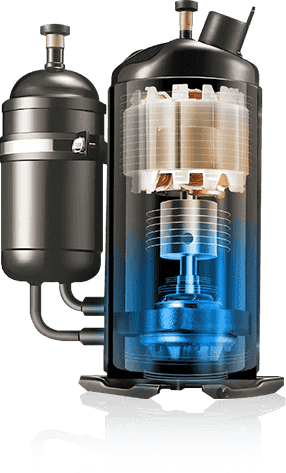 高效PTC+松下热泵专用直流变频EVI压缩机